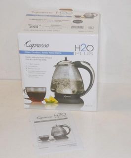 Capresso H20 Plus Glass Cordless Safety Water Kettle 259