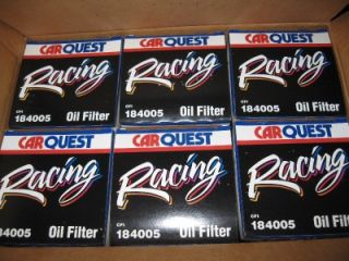 Up for auction is a: 6 CARQUEST WIX RACING OIL FILTERS 184005 / 57005R 
