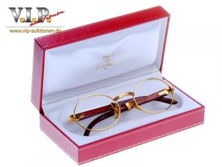 Cartier Lunettes Brille Sonnenbrille Glasses Sunglasses Wood Frame 