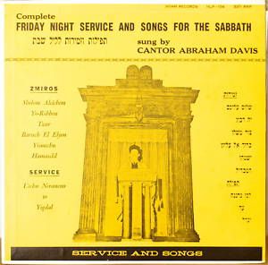 Cantor Abraham Davis Friday Night Service NM195 LP