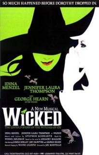 Broadway Poster Wicked Idina Menzel Joey McIntyre