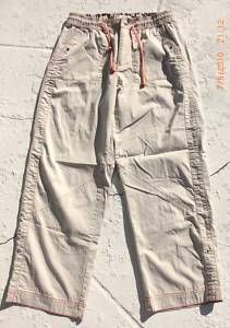 Caribbean Joe Mens Beige String Tie Pants s 28x26 WOW