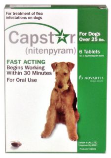 Capstar Green for Dogs Over 25 lbs 6 Tablets 716688610218