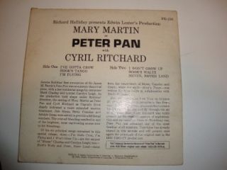 Mary Martin Peter Pan LP 1961 Original Cast Recording
