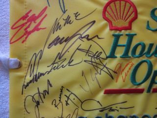 2012 Shell Houston Autographed Signed Golf Flag PGA PSA Mickelson 
