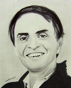 Origianl Carl Sagan Portrait by DARKMATTER2525