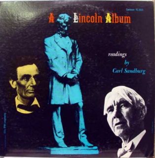 carl sandburg a lincoln album label caedmon records format 33 rpm 12 