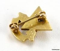 Tau Kappa Epsilon 14k Gold Fraternity Skull Pin Badge
