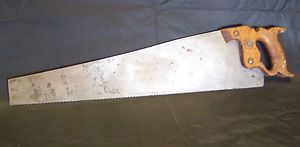 Exceptional Disston 20 inch Manual Training Schools Hand Saw 10 PPI 