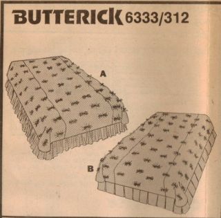Bedroom Tufted Comforter Bed Skirt Dust Ruffle Pattern Twin Full Queen 