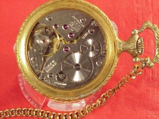 Bulova Caravelle Colored Dial Hunting Dress 17 Jewel Pocketwatch 