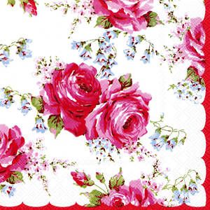 Cath Kidston Classic Rose White paper napkins new