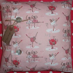 Cath Kidston Ballerina Cotton Duck fabric ~handmade~ cushion