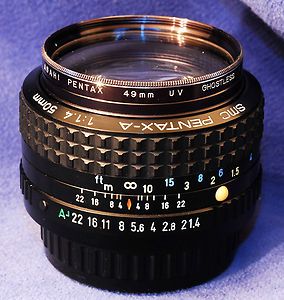 PENTAX   A SMC 50mm f1.4 manual focus Prime Normal Lens w/Case 