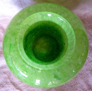 Beautiful Antique Carder Steuben Green Cluthra Vase
