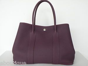 HERMES GARDEN PARTY TOTE CASSIS NEW COLOR FJORD LEATHER ITS A BEAUTY 