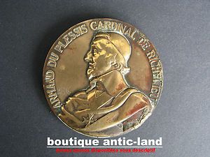   Par Georges Guiraud Medaille En Bronze Cardinal de Richelieu