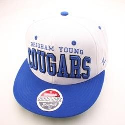 BYU Cougars Wht Superstar Snapback Hat Cap 32 5