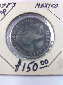 1783 2R Carolus III DEI GRATIA HISPAN coin silver