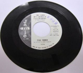 1960 45 Rpm Promo Titus Turner SOUND   OFF / ME & MY LONELY TELEPHONE 