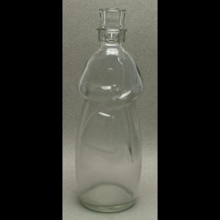 Vintage Carrie Nation Clear Glass Vinegar Bottle