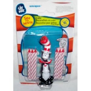 DR SEUSS CAT IN THE HAT 6 CANDLES CAKE TOPPER OFFICIAL MOVIE 