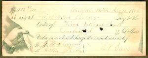 1880 Cassopolis Mich Bank Check Draft First National