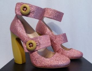 PRADA shoes LUREX PINK Cone Heel ~ FALL WINTER 2011/2012 BNIB Amazing 