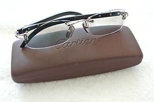Authentic Cartier Wood Frame Eye Glasses