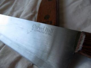   60s 70s Kitchen Knives Knife Steel Wooden Carvel Hall Chefs Etc