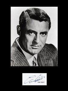 Reproduced Cary Grant signed autograph item Mounted 12x16 inch