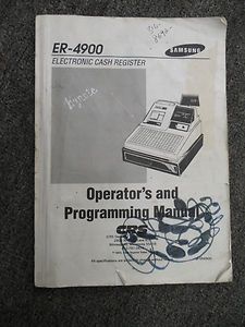 Samsung ER 4900 Cash Register Programming Manual
