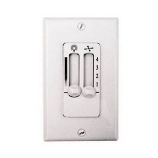 New Ceiling Fan Wall Control with 4 Speeds and Light Dimmer White 
