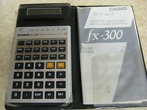 Vintage Casio fx 300 Scientific Calculator + original Instruction 