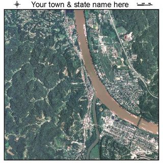 Catlettsburg Kentucky Aerial Photography Map KY Poster
