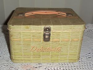 1950s Debutante Tweed Metal Lunchbox