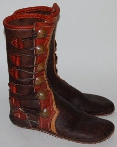 Catskill Mountain Leather Co Custom Leather Mocassin Boots Mens 9 Vtg 