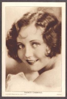 Actress Nancy Carroll Sepia Print Boston American 1930
