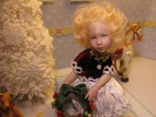 OOAK Miniature Dollhouse Girl Doll * Lauren * by Carol McBride