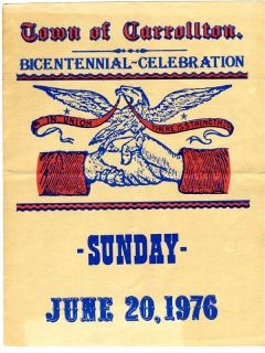 Town of Carrollton Bicentennial Celebration Program 1976 Louisiana 