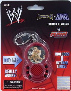 WWE Raw John Cena vs Edge Talking Keychain Keyring Champ Awesome 