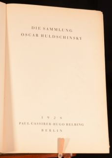 1928 Die Sammlung Oscar Huldschinsky Art Collector Illustrated Scarce 