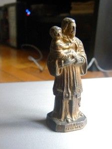 Antique Statue Figure St Cayetano Patron of Work and Bread