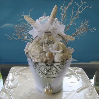 Seashell Wedding Cake Topper Seashell Wedding Decor Centerpiece Beach 