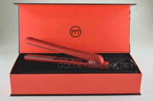 PYT 1 25 Flat Iron Hair Ceramic Straightener Red Brand New