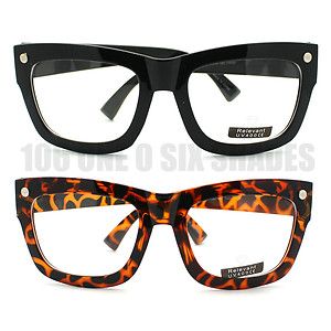 Oversized Cat Eye Wayfarer Eyeglass Frame Chic Fashion New Black or 