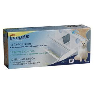    Carbon Filters 12 Filters New Liners Box Housebreaking Litter Cats