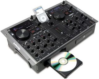   ICDMIX 3 DualCD/MP3 Mixer with iPod Dock DJ CD / Mixer Combo Player