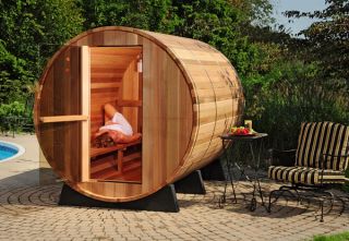 New Indoor Outdoor Barrel Sauna Kit 6 Person  Sauna Kits 