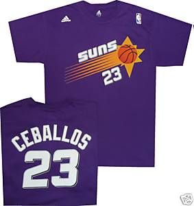 Cedric Ceballos Phoenix Suns T Shirt Jersey Medium 1994